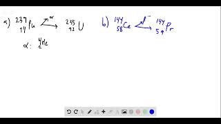 The following nuclei produced in a nuclear reactor each undergo radioactive decay Determine the dau [upl. by Atinod]