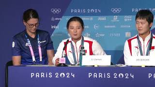 Chinas Li after winning womens archery team silver you have to have faith in yourself｜Paris 2024 [upl. by Rayshell]