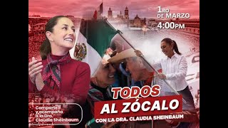 EL ZOCALO EN VIVO AL INICIO DE CAMPAÑA DE CLAUDIA SHEINBAUM POR WEBCAMSMX [upl. by Anemaj]