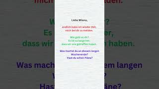 Einladung zum WochenendUnternehmen Brief an einen Freund B1 Brief schreiben  briefschreiben [upl. by Latoniah]