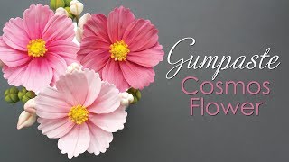 How to make a Gumpaste Cosmos Flower Tutorial [upl. by Dianemarie]