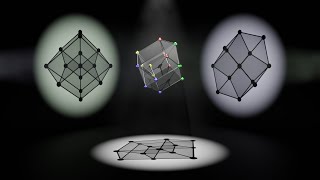 Tesseract Shadows Animation of a 4 dimensional hypercube [upl. by Hennie]