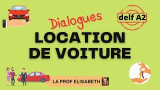 Production orale Delf A2  Location de voitures  2 dialogues 😍English subtitles available [upl. by Aiynat]