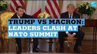 Trump Vs Macron leaders clash at NATO summit [upl. by O'Brien281]