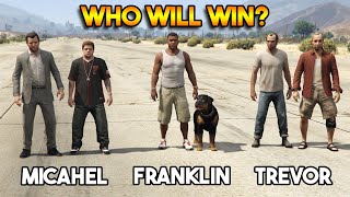 GTA 5 ONLINE  FRANKLIN VS MICHAEL VS TREVOR BEST COMPANION [upl. by Nohsed184]