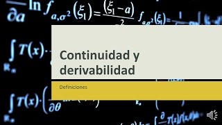 Definición continuidad y derivabilidad [upl. by Tatia]