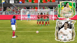 Free Kick Legends Pirlo Ronaldinho amp Ronaldo Zidane Attacking  EA FC 24 Mobile Ultimate Online [upl. by Eleirbag363]