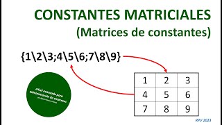 Constantes matriciales en Excel [upl. by Mariandi888]