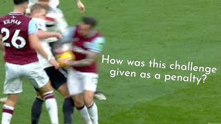 Man United v West Ham penalty controversy  De Ligt foul on Danny Ings  Man United robbed [upl. by England]