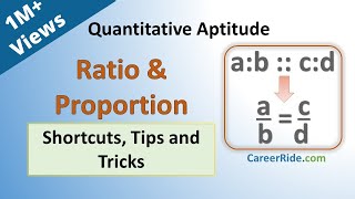 Ratio and Proportion  Shortcuts amp Tricks for Placement Tests Job Interviews amp Exams [upl. by Bramwell]