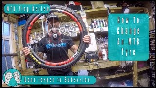 How To Change a Tubeless Mountain Bike Tyre Tire [upl. by Alasteir]