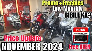 Bibili Ka Ba  New Honda Motorcycle  November 2024  Price  Promo Freebies Installment [upl. by Enrobso]