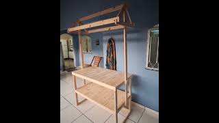 Barraca de feira livrefeita em madeira pinusprojetomarcenaria criativa woodworking [upl. by Reisinger]