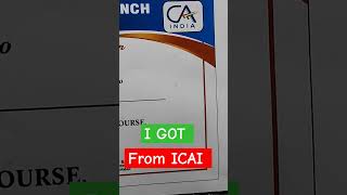 I Got From ICAI Council Certificate of Appreciation icai icaiexam shorts viralshorts cainter [upl. by Sharpe]