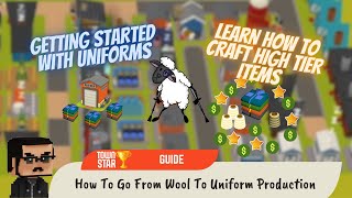 How To Go From Wool To Uniform Production Town Star [upl. by Atirma]