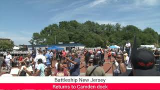 Battleship New Jersey Return to Camden [upl. by Atinel323]