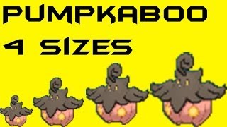 Pokemon X and Y 4 Pumpkaboo Sizes [upl. by Ydnyl]