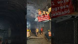 Tunnel work in progressrishikesh to karnprayag railway Tunnel project rvnl projects train [upl. by Enelrae]