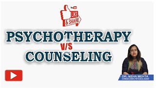 Psychotherapy vs Counseling  Difference between Psychotherapies amp Counselling explained in Hindi [upl. by Siouxie583]