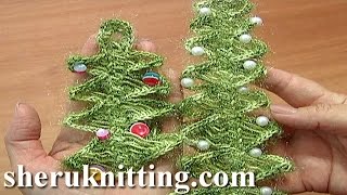 Hairpin Lace Crochet Christmas Tree Ornament Part 1 of 2Christmas Tree Bead Decorated [upl. by Sielen]