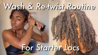 Wash Day and Retwist on Thick Starter Locs [upl. by Paugh926]