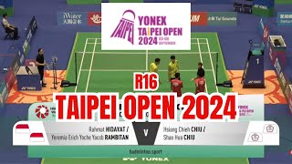 Taipei Open 2024 Round 16 Rahmat HidayatYeremia Erich Yoche R vs Chiu Hsiang ChiehShao Hua Chiu [upl. by Llebpmac]