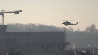 Bell 412 landing at Ljubljana heliport [upl. by Tindall]