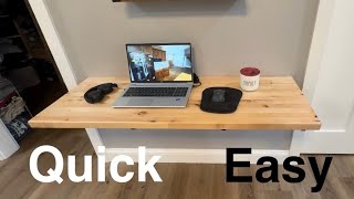 DIY floating Home Depot butcher block desk but is it sturdy🤔 [upl. by Clava676]