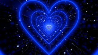 Heart Tunnel💙Blue Heart Background  Neon Heart Background Video  Wallpaper Heart 10 Hours [upl. by Yelha]