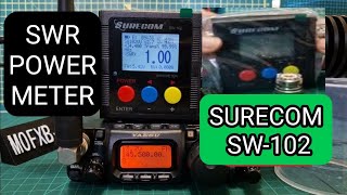 SURECOM SW102  SWR amp POWER METER Built in Battery [upl. by Dare]