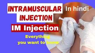 im injection technique  intramuscular injection  im injection sites  nursing video [upl. by Gabby]