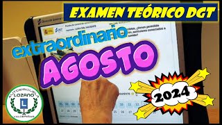 EXAMEN TEÓRICO DGT  AGOSTO 2024 [upl. by Premer]