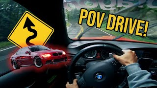 POV Driving an E92 M3 in HARD RAIN Valves Closed [upl. by Sicard]