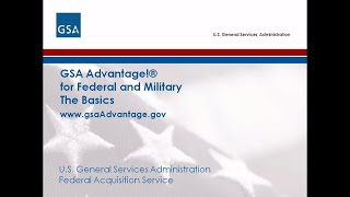 GSA Advantage Training [upl. by Auqenehs]