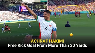 Achraf Hakimi delivered a breathtaking free kick in the Bronze medal match against Egypt [upl. by Letch598]