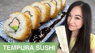 REZEPT Tempura Sushi selber machen  japanisch kochen [upl. by Enilasor]