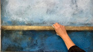 Effektvolle Abstrakte Acrylmatechniken  große Leinwand  Schichtungen  Struktur [upl. by Jaunita]