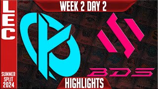 KC vs BDS Highlights  LEC W2D2 Summer 2024  Karmine Corp vs Team BDS Week 2 Day 2 [upl. by Sion618]