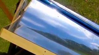 Evacuated Solar Tube Parabolic Trough Mirror Kit BOIL WATER DISTILL [upl. by Dalton]