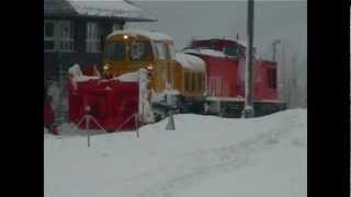 Schneeräumung auf der Müglitztalbahn [upl. by Cressi]