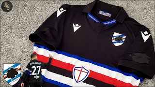 202021 Sampdoria third shirt Review amp Size info [upl. by Etnohs]