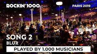 Song 2  Blur played by 1000 musicians  Rockin1000 [upl. by Bergeman]