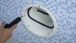 How to install the PAR56 swimming pool light into the niche [upl. by Leatrice472]