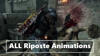 Demons Souls Remake All Riposte Animations [upl. by Annabela701]