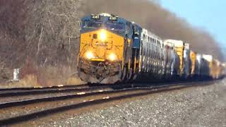 I Was Filming a Fast Train and This Happened CN DPU on CPKC Train CSX Train Rounds Hairpin Curve [upl. by Ratib]