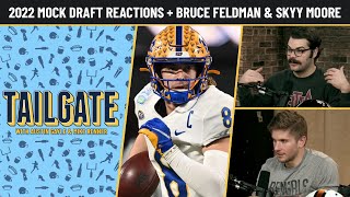 2022 NFL Mock Draft Reactions amp Interviews with Bruce Feldman Skyy Moore Tailgate Podcast  PFF [upl. by Shanahan]