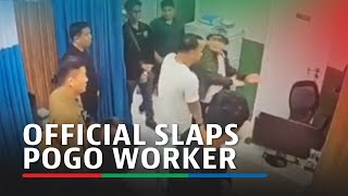 PAOCC official in hot water for slapping POGO worker  ABSCBN News [upl. by Kitarp879]