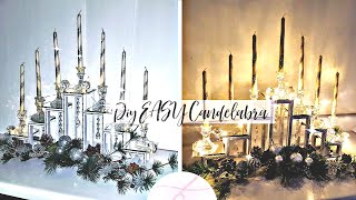 DIY Candelabra  Giveaway  Dollar Tree  items  DIY Candle Holder  DIY Room Decor  Centerpiece [upl. by Seafowl]