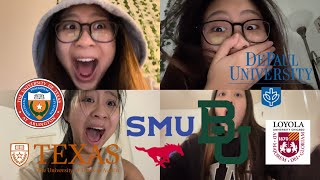 2023 college admissions reactions ut austin tcu smu baylor etc [upl. by Aiceled244]