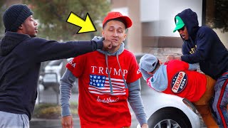 Wearing Trump Clothes In The Hood GONE WRONG [upl. by Ehcar]